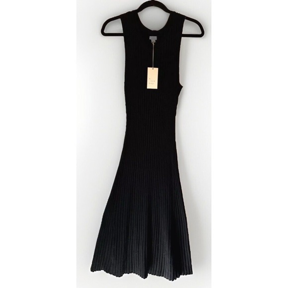 A‎ New Day Dress Size XXL Sleeveless Ribbed Stretch Black Casual Dressy Work NEW - Picture 1 of 11